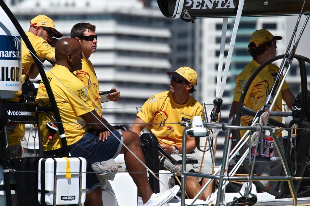 All Black superhero, Jonah Lomu aboard Abu Dhabi  - Volvo Ocean Race - In Port Race, Auckland © Richard Gladwell www.photosport.co.nz